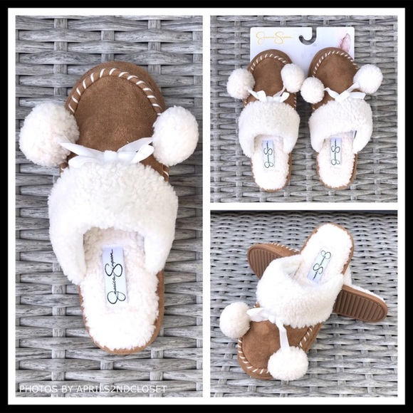JESSICA SIMPSON FAUX SHEARLING MOCCASINS A2C - Picture 5 of 8